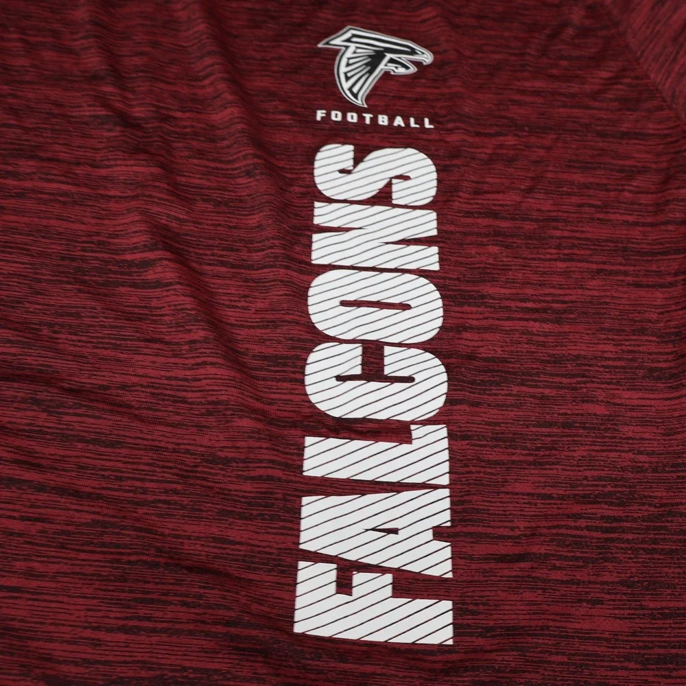 Atlanta Falcons Shirt Mens Large Nike NFL Red Dri-Fit Football Long Sleeve Tee